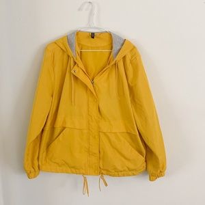 H&M Yellow Rain Jacket with Hood (L)